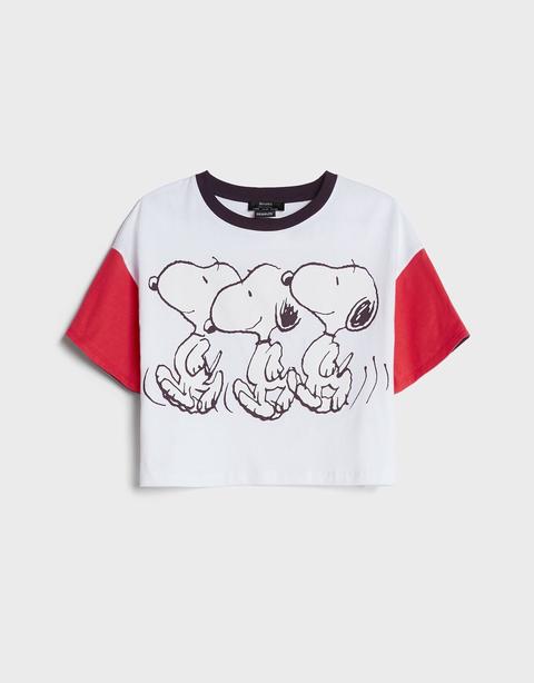 Camiseta Snoopy Contraste