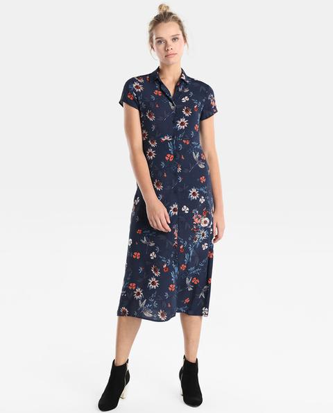 Fórmula Joven - Vestido Camisero De Mujer De Flores