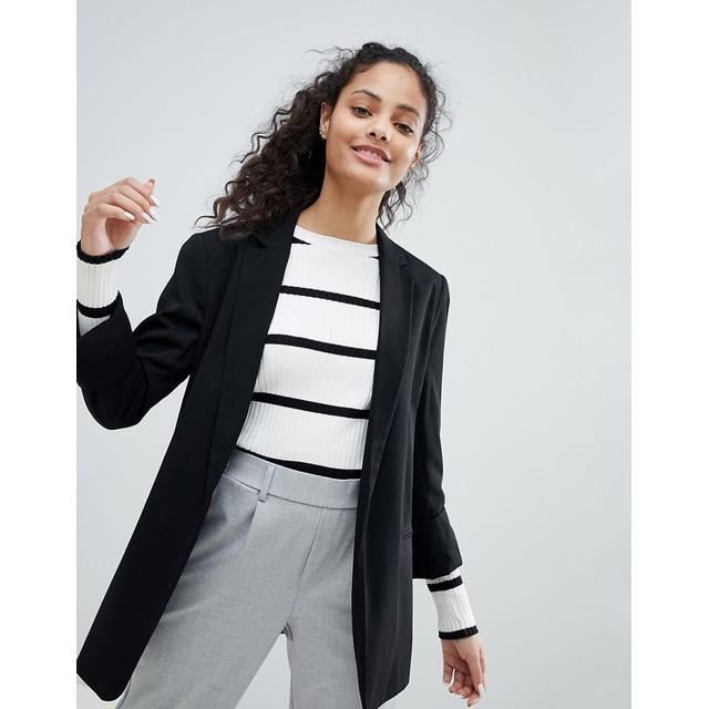 Bershka Langer Blazer Schwarz From Asos On 21 Buttons