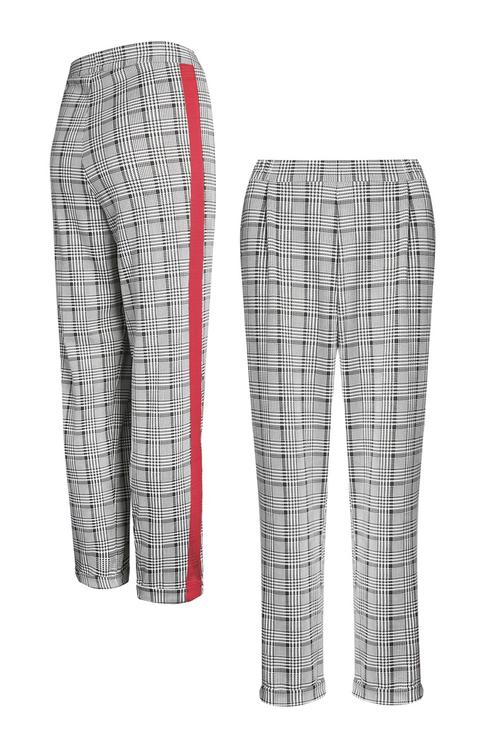 Pantaloni Bianchi E Neri A Quadri