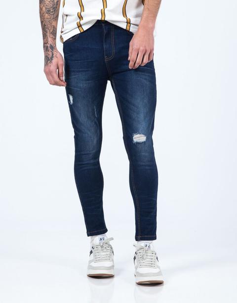 Denim Skinny Rotos Oscuro