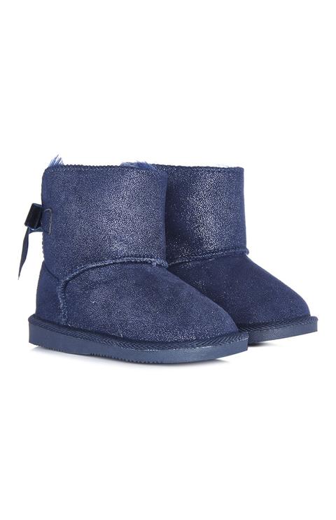 Botas Térmicas Azul Brillo Niña Pequeña