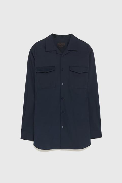 Giacca-camicia Con Taschini