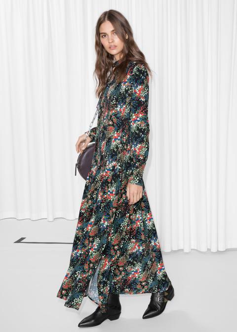 Oversized Printed Maxi Dress