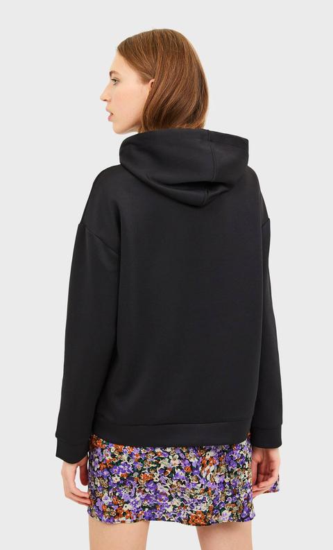 Stradivarius Sweat Basic Capuche Femme Noir S From Stradivarius On 21 Buttons