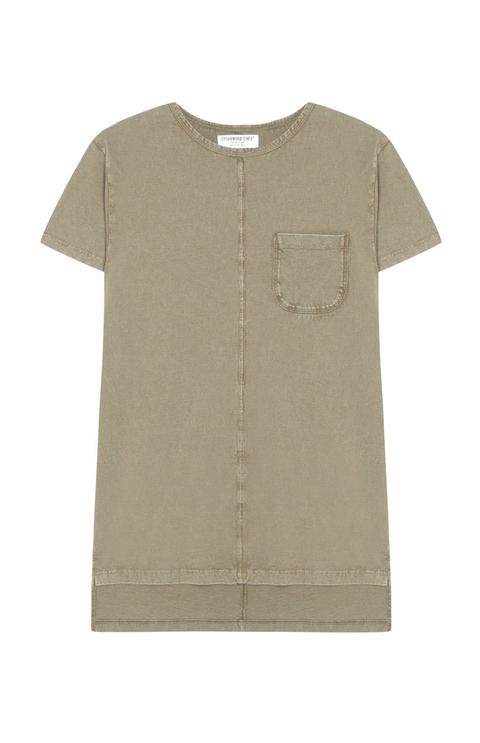 Camiseta Desgastada Beige De Hombre