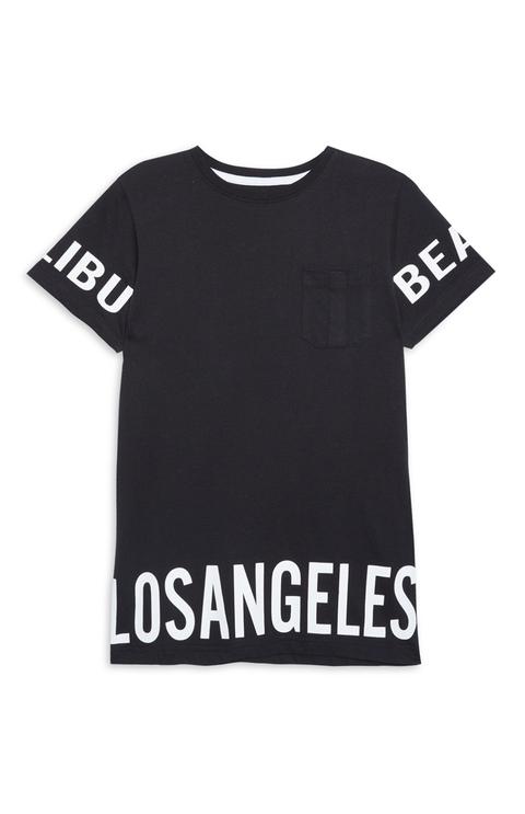 Black Slogan T-shirt