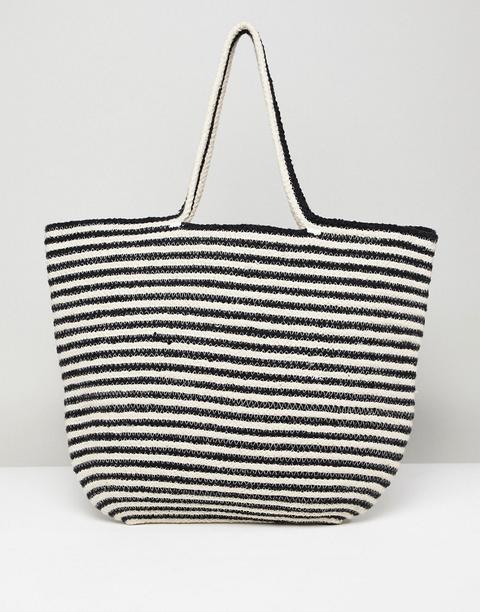 Pull&bear - Maxi Borsa A Righe - Multicolore