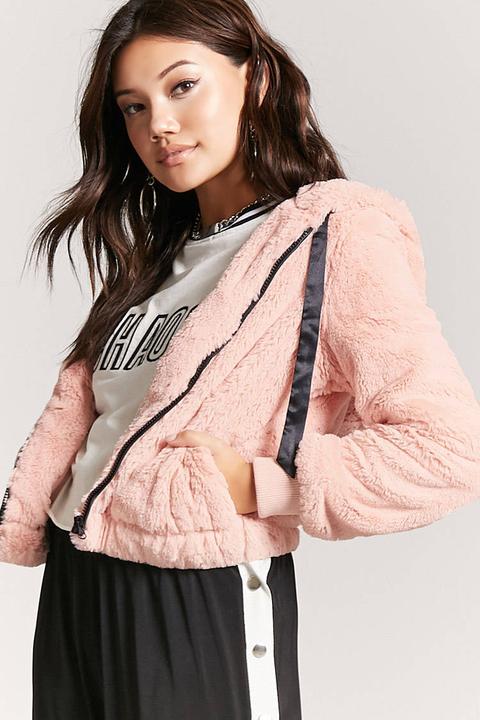 Hooded Faux Fur Jacket