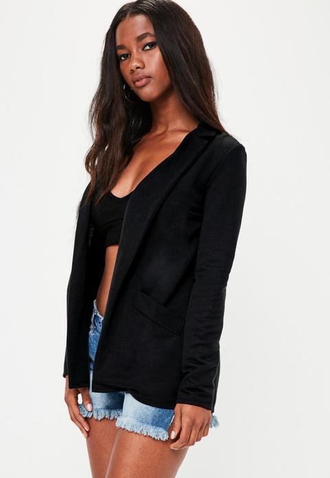 Black Soft Boyfriend Jacket