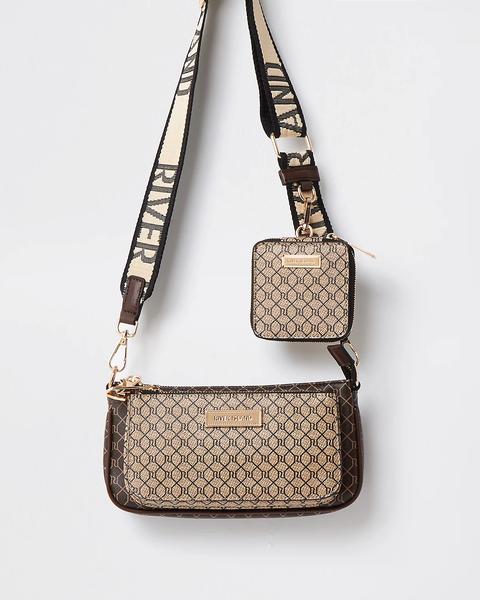 Brown Monogram Cross Body Bag