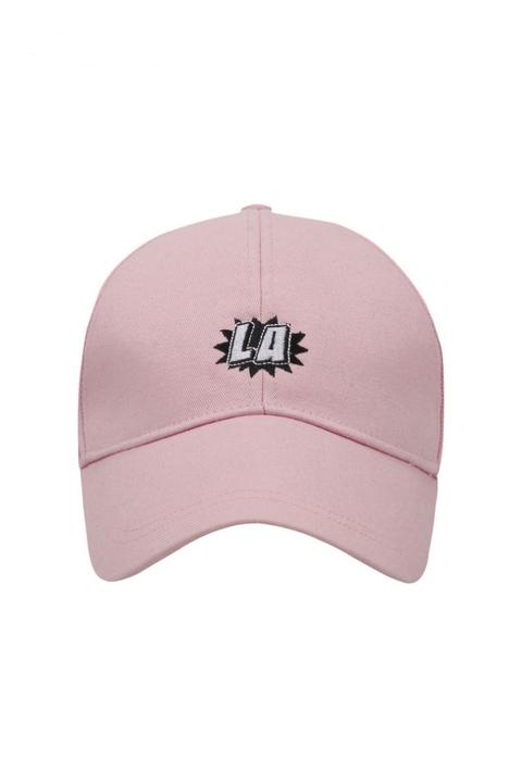 Cappellino Rosa Con Visiera E Slogan