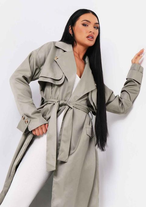 Larsa Olive Trench Coat