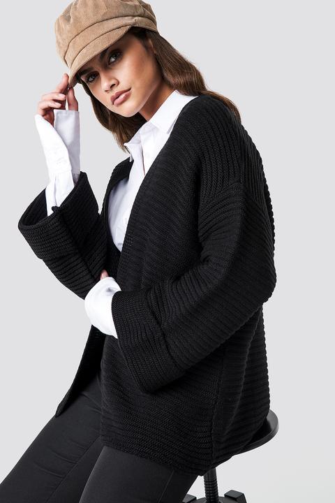 Na-kd Knitted Cardigan - Black