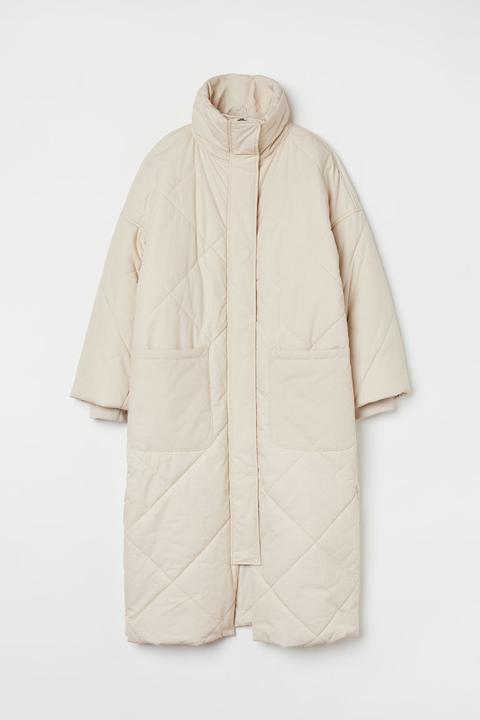 Quilted Coat - Beige