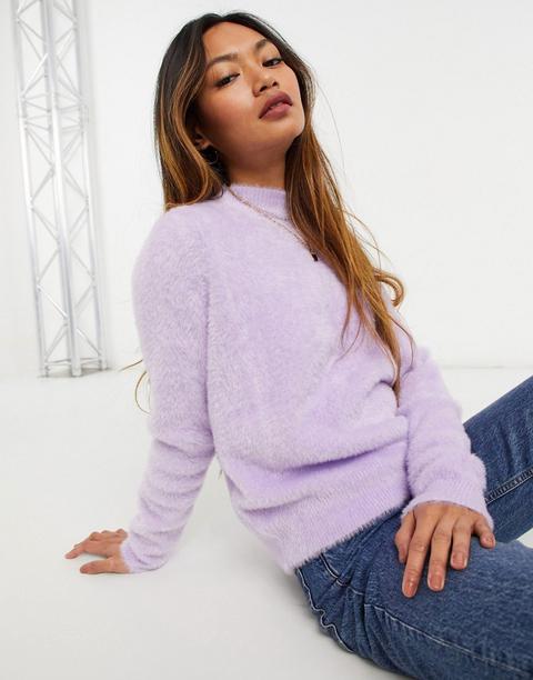 Jersey Esponjoso Lila De Mango-violeta