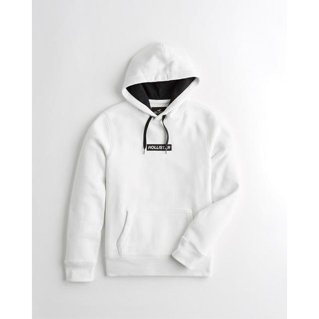 hollister box logo hoodie