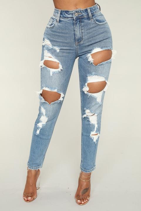 Monica High Rise Ankle Jeans - Medium Blue Wash