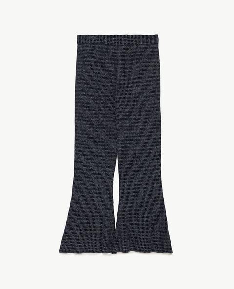 Pantaloni A Campana Quadrettati