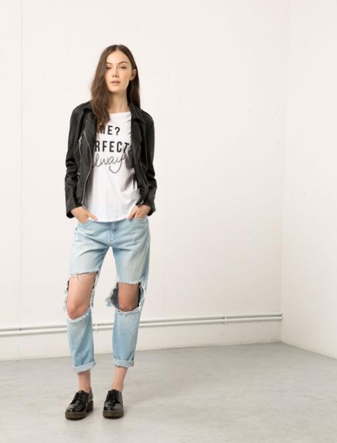 Camiseta Bershka Texto