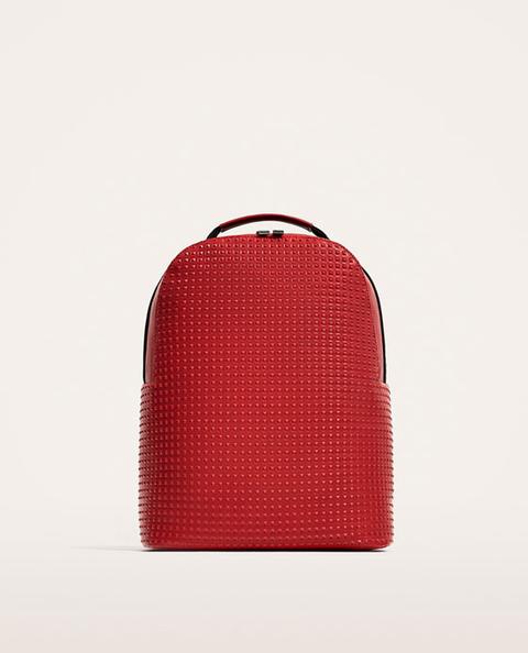 Red Backpack from Zara on 21 Buttons