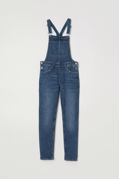 H & M - Salopette In Denim - Blu