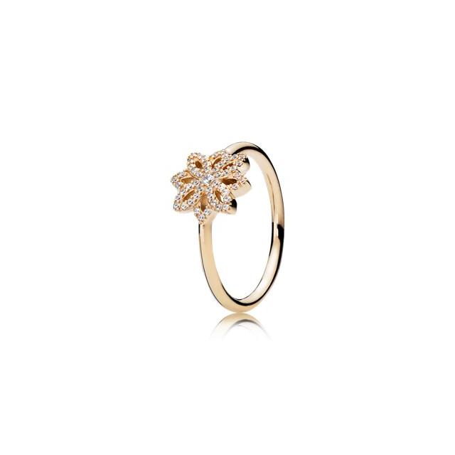 anello pandora foglie scintillanti anello pandora foglie scintillanti