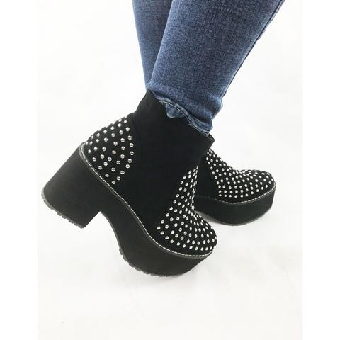 Women's Boots Uissos Platform And Heels With Tacks