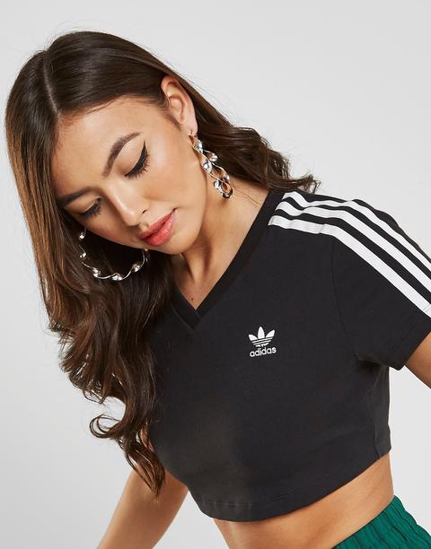 Adidas Originals Camiseta Crop Top, Negro