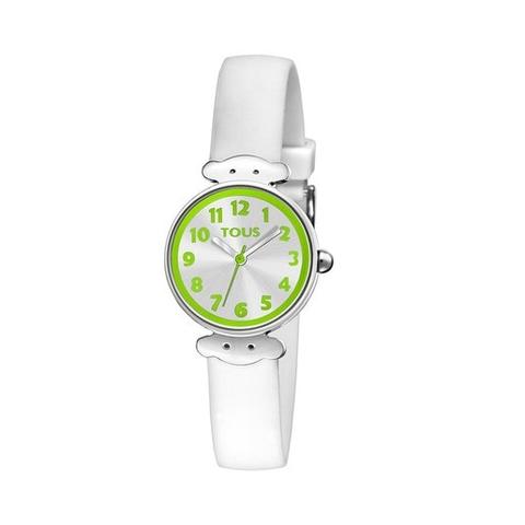 Reloj Wink De Acero Con Correa De Silicona Blanca