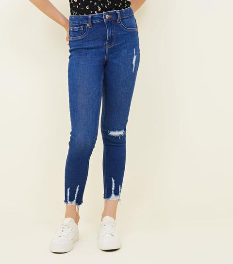 ripped high rise super skinny jeans