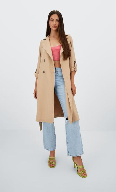 Stradivarius Trench Fluide Long Pierre L