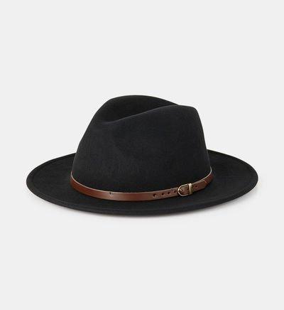 Fedora Uriel Laine Waterproof Noir Galeries Lafayette