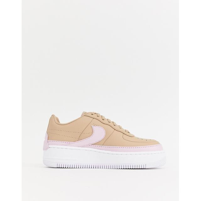 nike air force 1 jester trainers in beige and pink