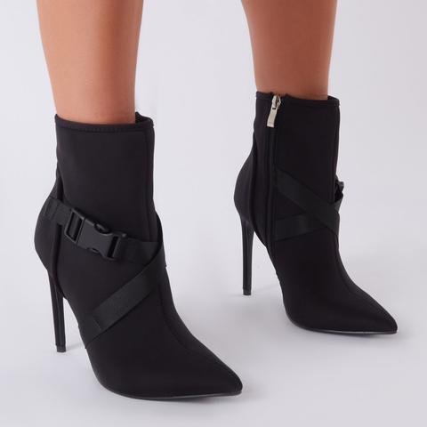 Obsessin' Sports Ankle Boots In Black