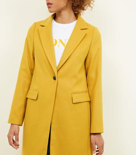 Mustard Single Breasted Formal Coat New Look
