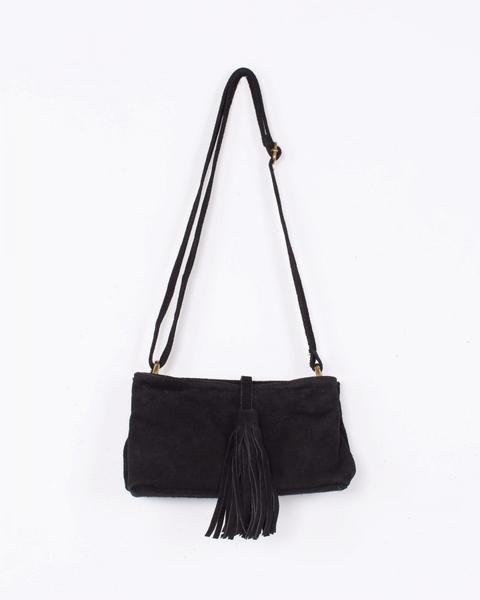 Mini Bolso Doble Compartimento Piel Negro