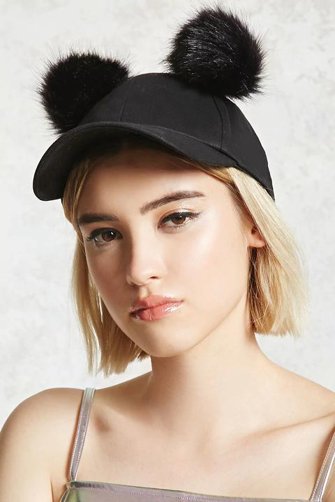 Pom Pom Baseball Cap