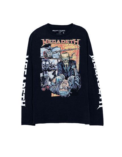Cervecería Simpático desconcertado Camiseta Manga Larga Megadeth de Pull and Bear en 21 Buttons