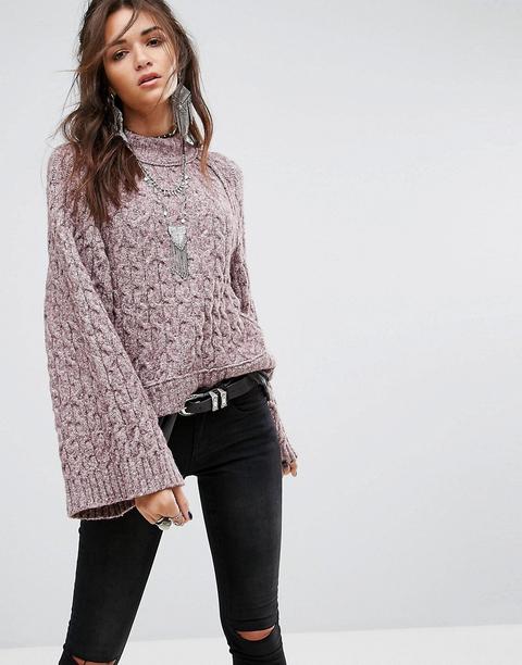 Jersey Con Manga Acampanada Snow Bird De Free People