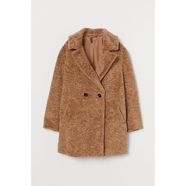 manteau teddy bear beige