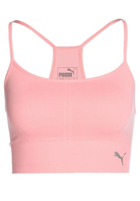 Puma Evoknit Seamless Crop Tshirt Sportiva Soft Fluo Peach