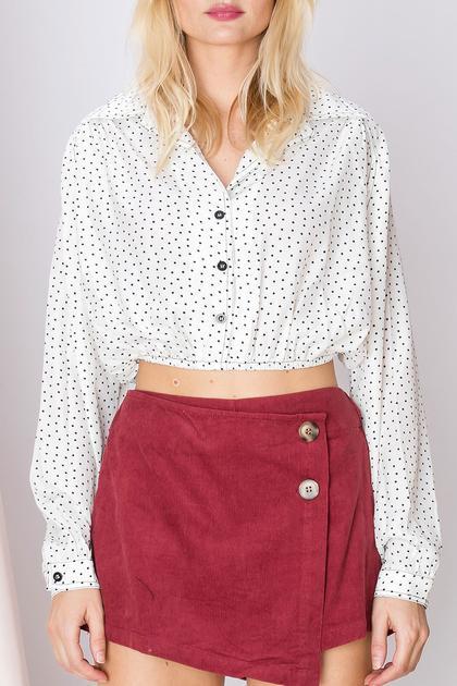 Tess Dotty Collared Blouse