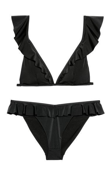 H & M - Bikini Con Volant - Nero