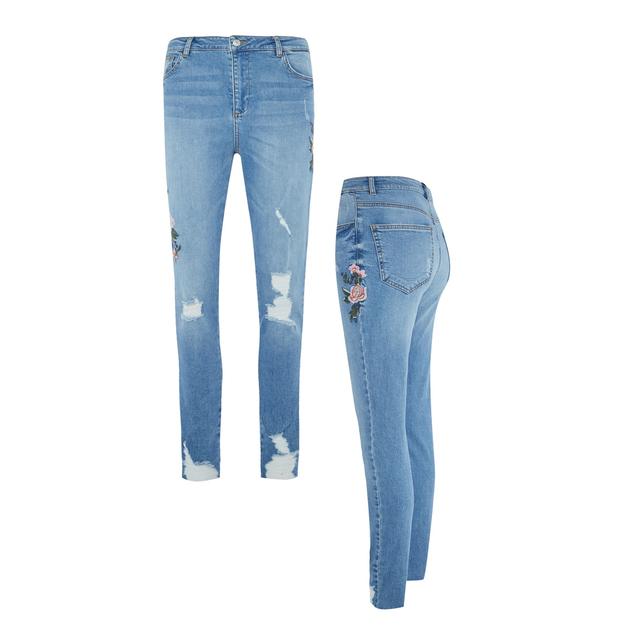 embroidered jeans primark