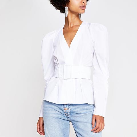 White Belted Shirt