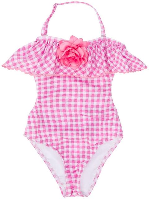 pink checkered swimsuit