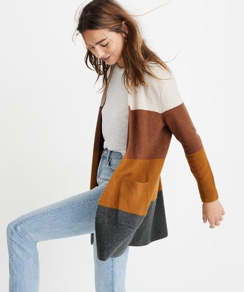 kent striped cardigan sweater in coziest yarn