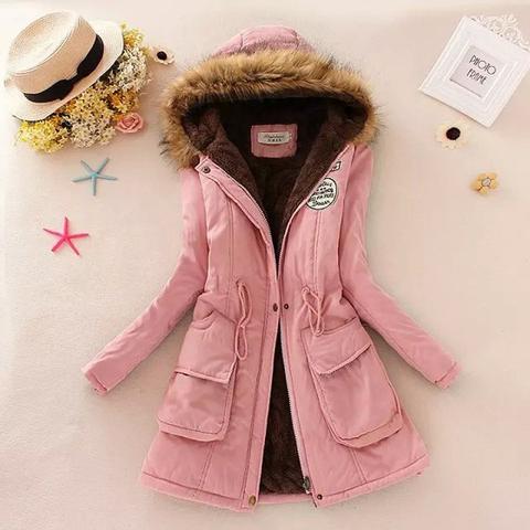 Cappotto Pianura Tasche Cardigan Di Modo Colore Rosa