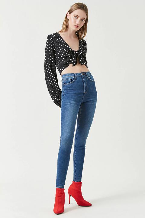 high rise push up jeans